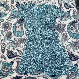 Billabong Blue Floral Wrap Dress size XS